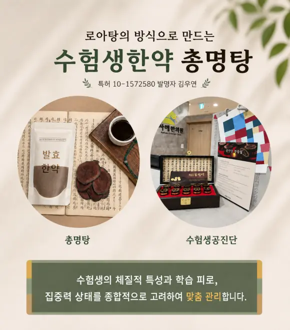 수험생한약 총명탕 공진단 아해한의원